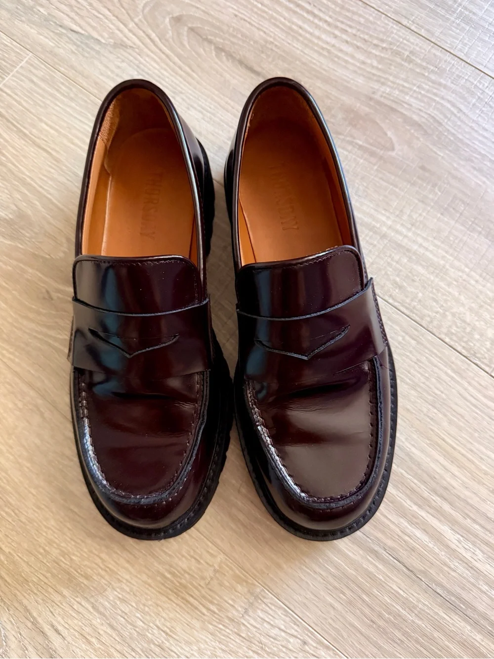 Thursday Boot Company Women's Penny Loafers in Burgundy